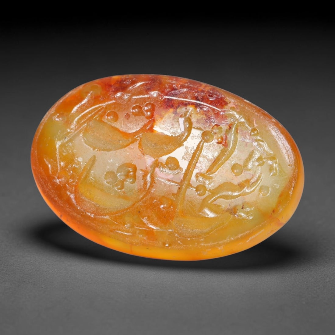 Early Vintage Islamic Natural Agate Calligraphic Script Intaglio Seal Cabochon (Post 1900 CE), 93EK (1 of 1)