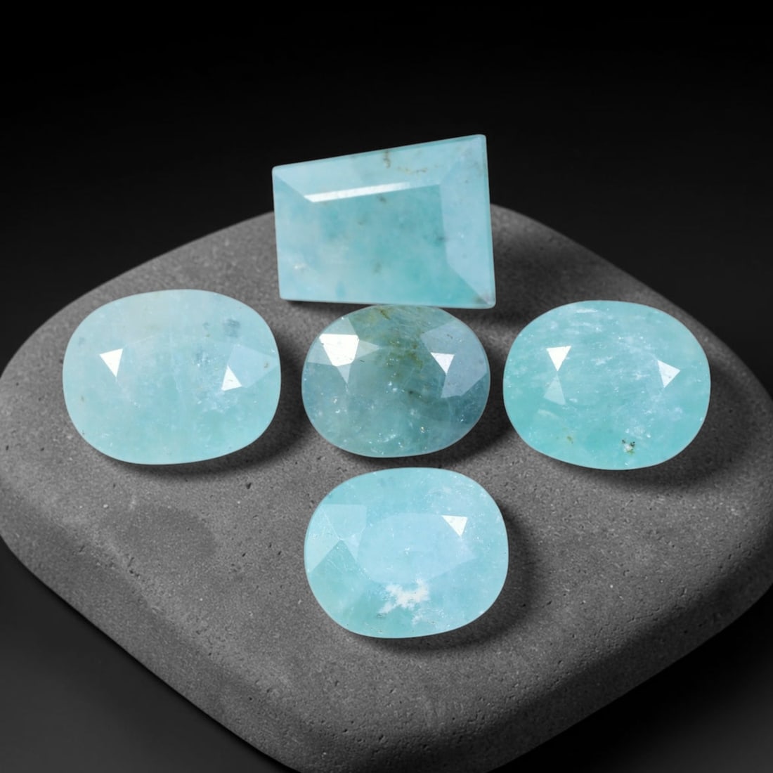 18.36ct Natural Madagascan Aqua Blue Grandidierite Loose Gemstone Parcel Lot, 33EV: This captivating parcel of grandidierite delivers soft aqua blue and subtle teal-green tones, with gentle internal glow that shifts beautifully under changing light conditions. Faceted in mixed oval, 