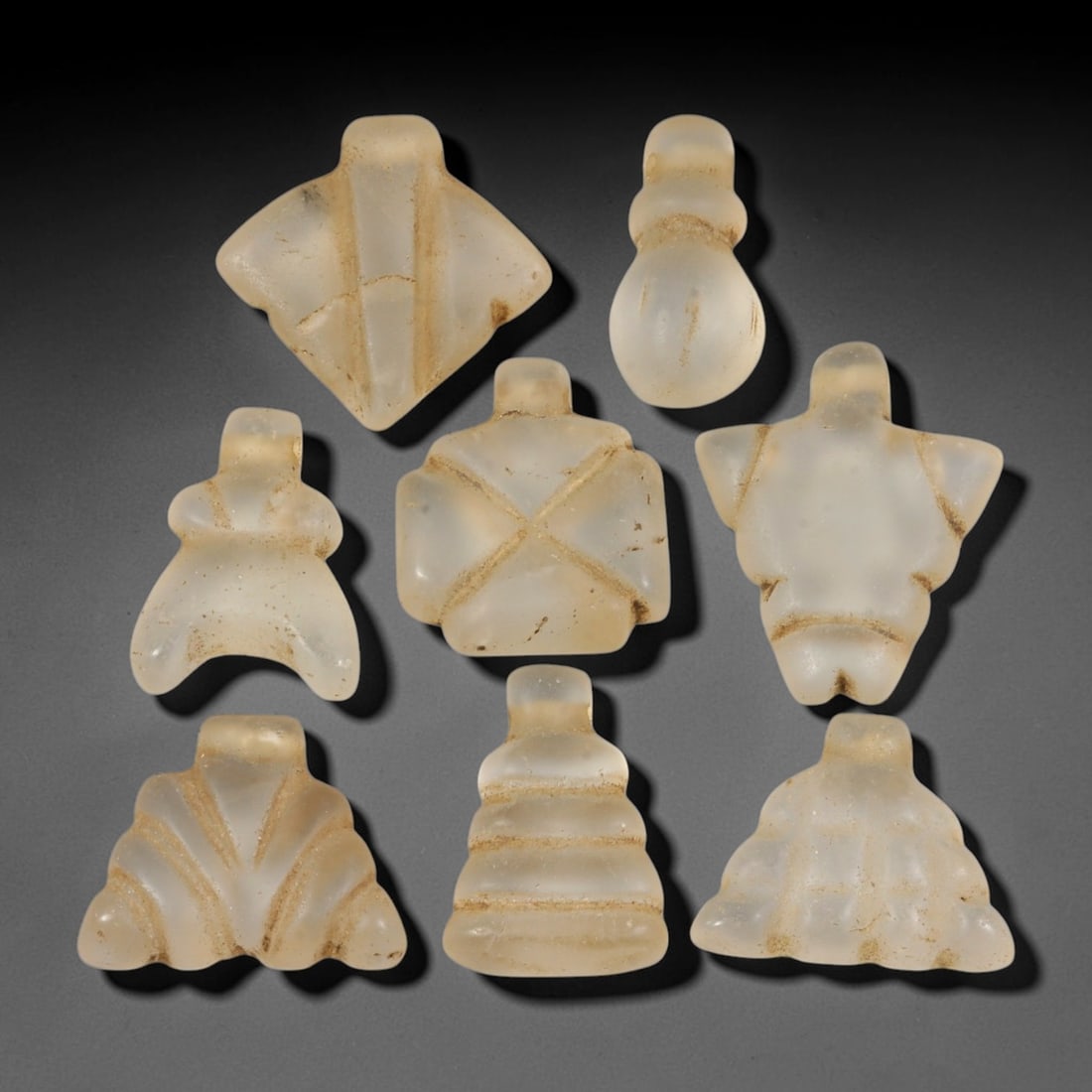 Ancient Medieval Coptic Christian Egyptian Rock Crystal Amulets Parcel Lot, 15EY (1 of 1)