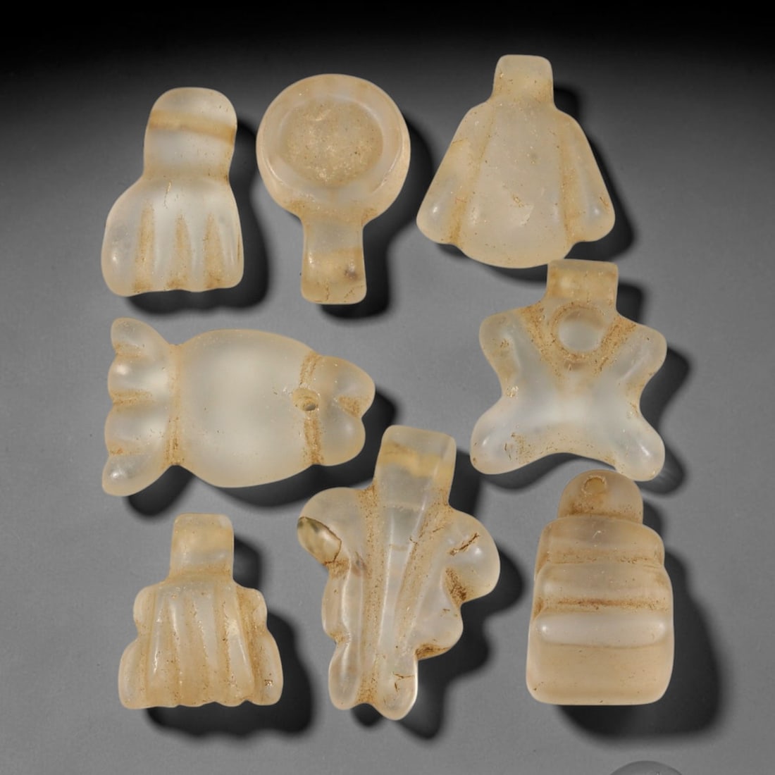 Ancient Medieval Coptic Christian Egyptian Rock Crystal Amulets Parcel Lot, 19EY (1 of 1)