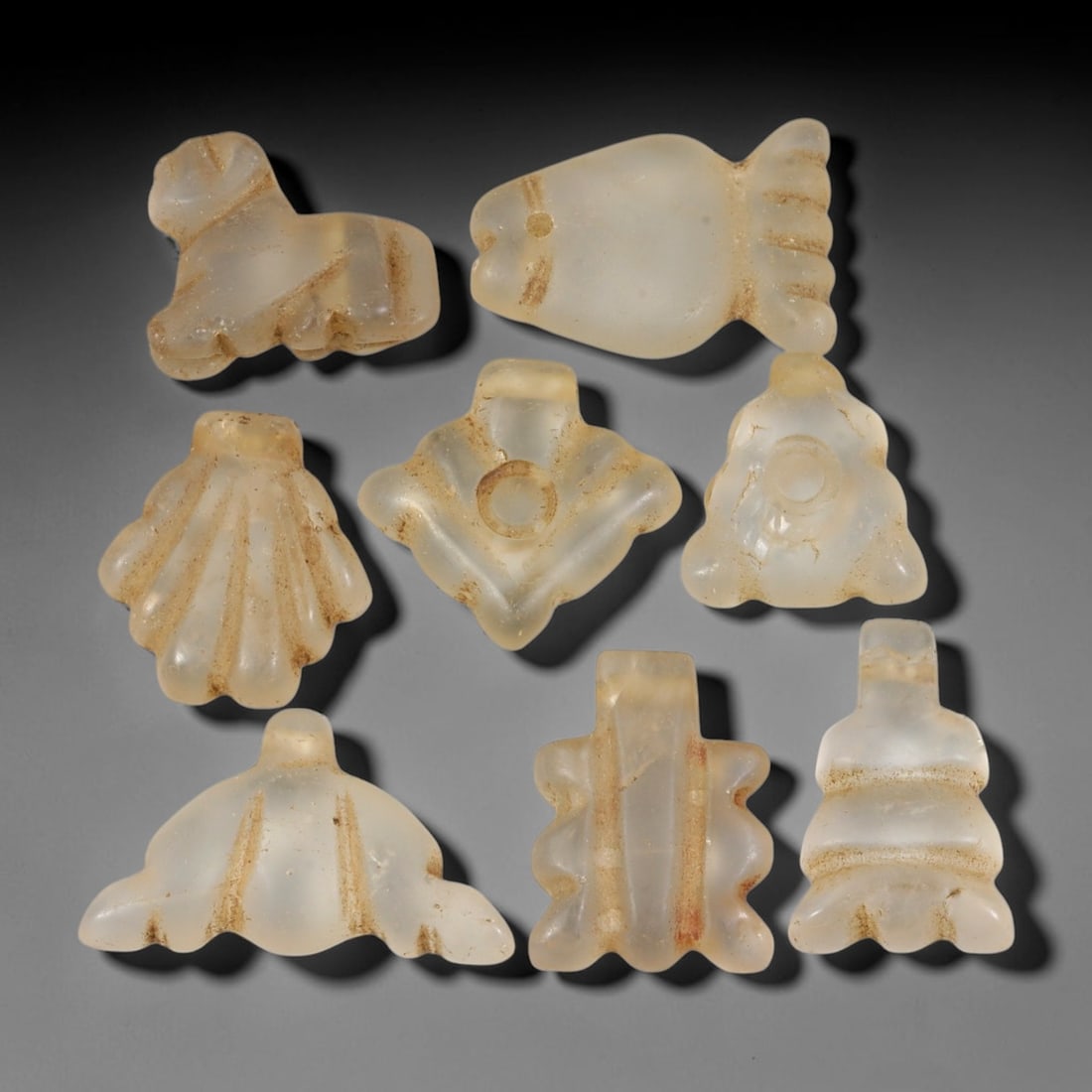 Ancient Medieval Coptic Christian Egyptian Rock Crystal Amulets Parcel Lot, 17EY (1 of 1)
