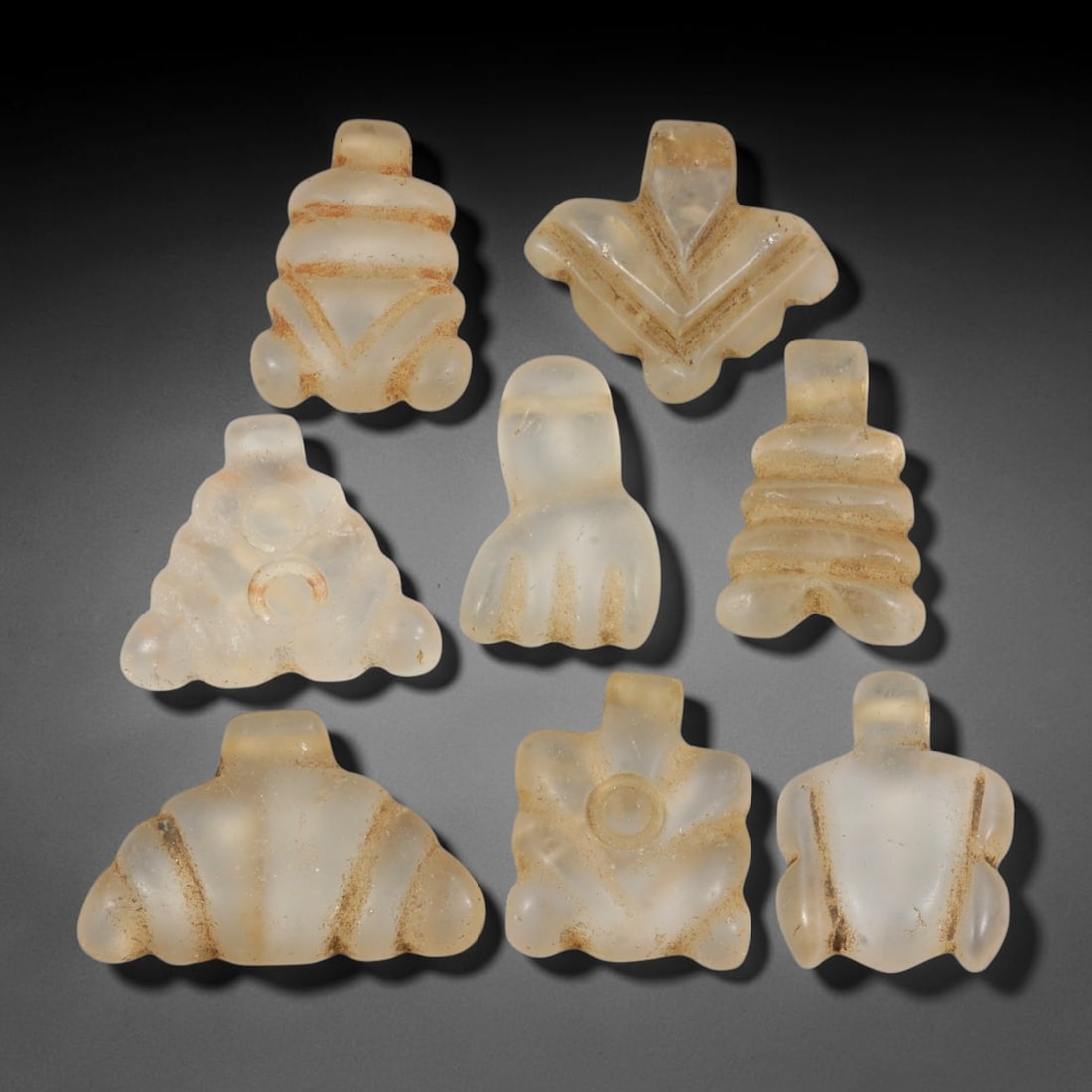Ancient Medieval Coptic Christian Egyptian Rock Crystal Amulets Parcel Lot, 14EY (1 of 1)