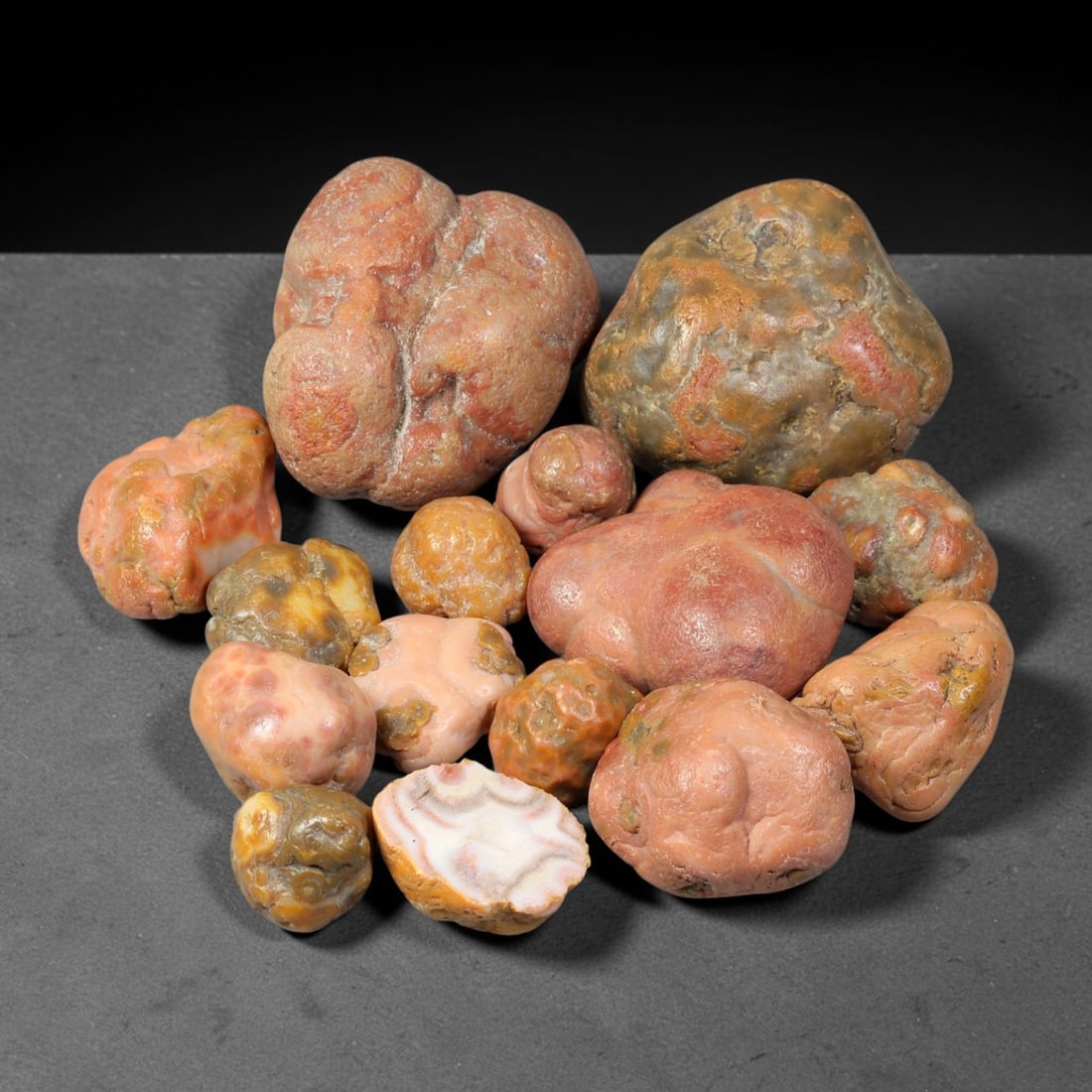 590ct Natural Mongolian Gobi Desert Agate Pebble Stone Parcel Lot, 8BC (1 of 1)