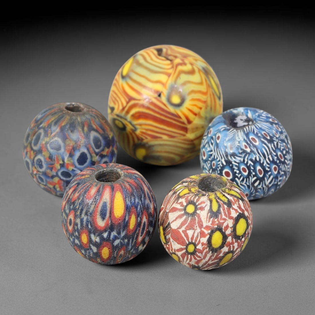 Antique Borneo Millefiori Glass Trade Beads Parcel Lot, 17BC (1 of 1)