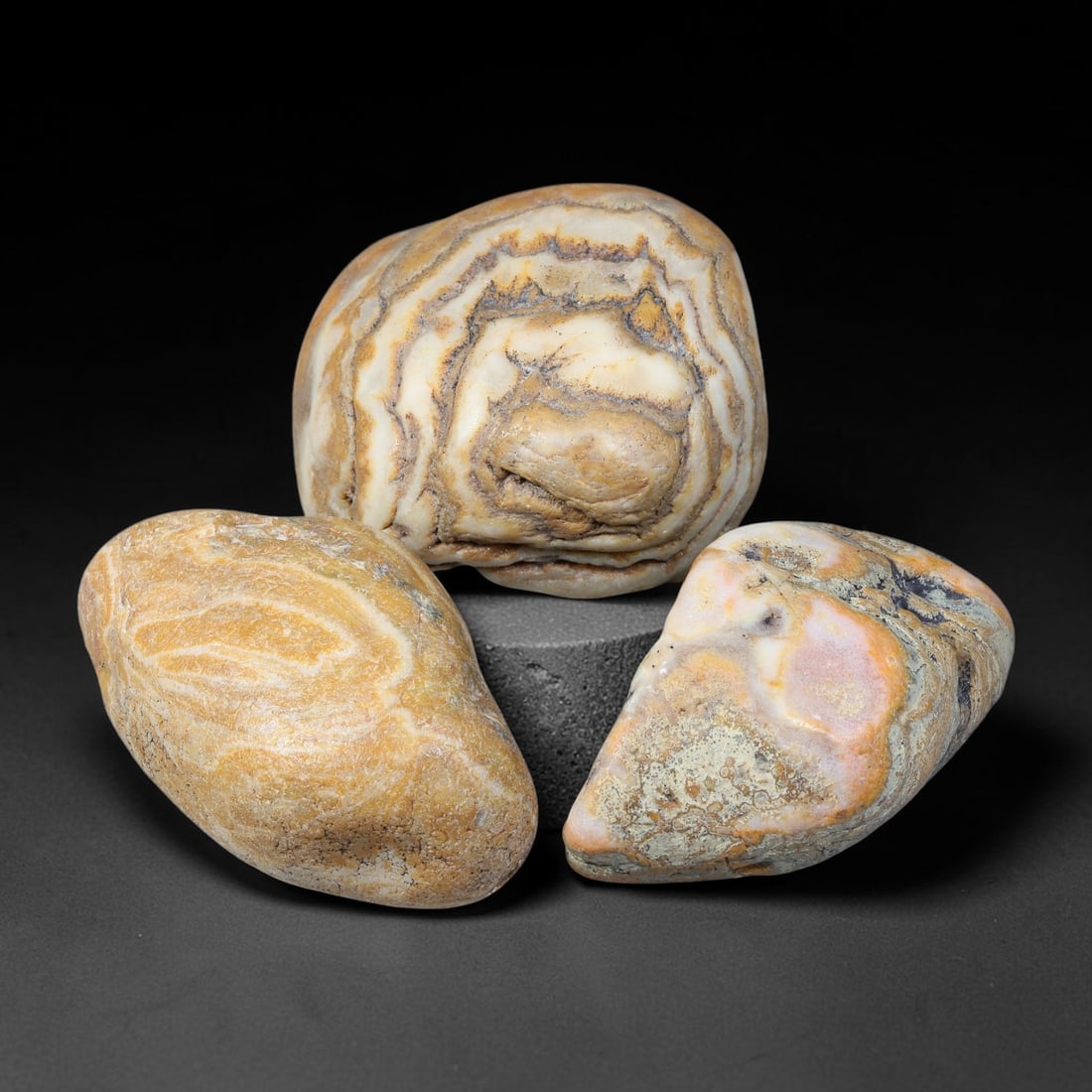 1820ct Natural Mongolian Gobi Desert Agate Pebble Stone Parcel Lot, 13BC (1 of 1)