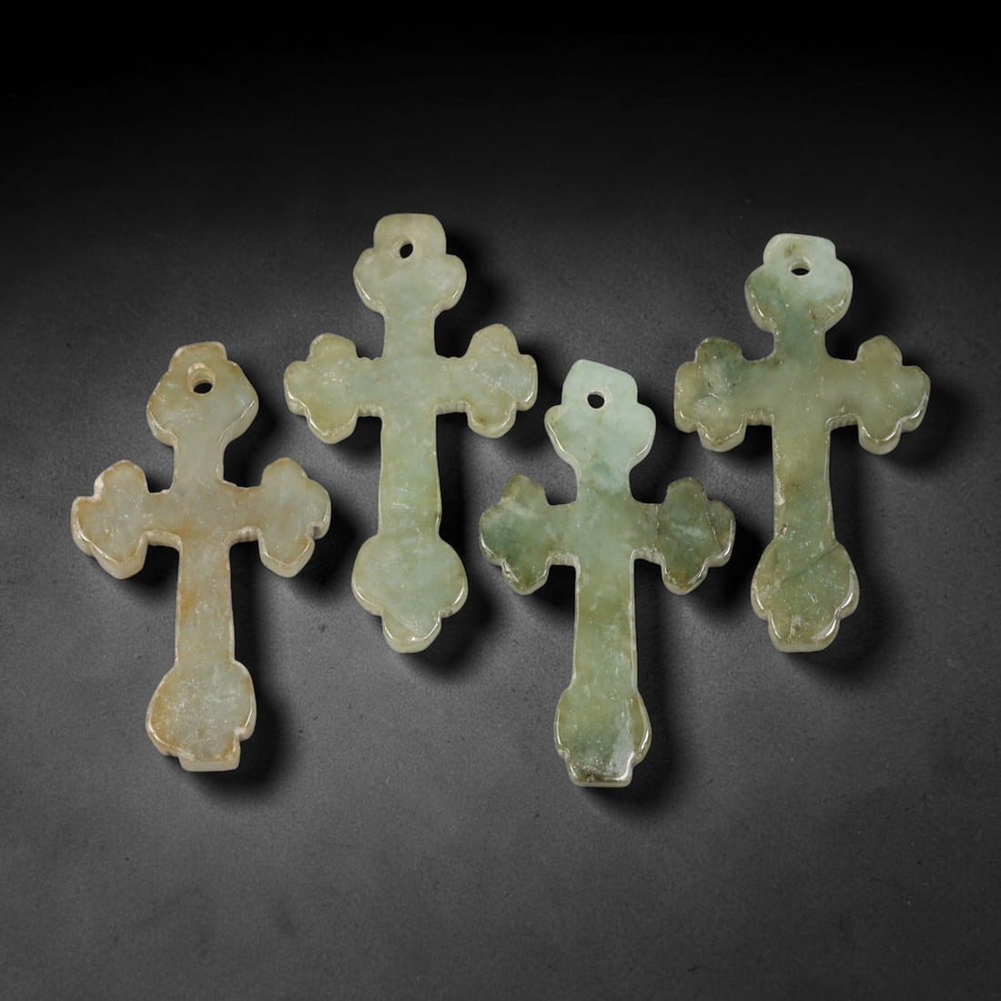 Burmese Type-A Jadeite Jade Cross Pendants Ornament Set, 18EW (1 of 1)