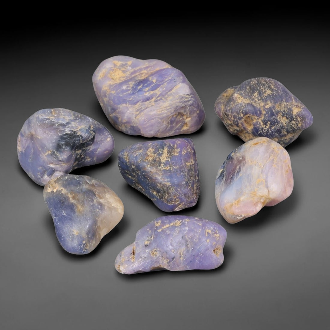 215ct Natural Unheated Sri Lankan Purplish Blue Sapphire Rough Parcel Lot, 56EX (1 of 1)