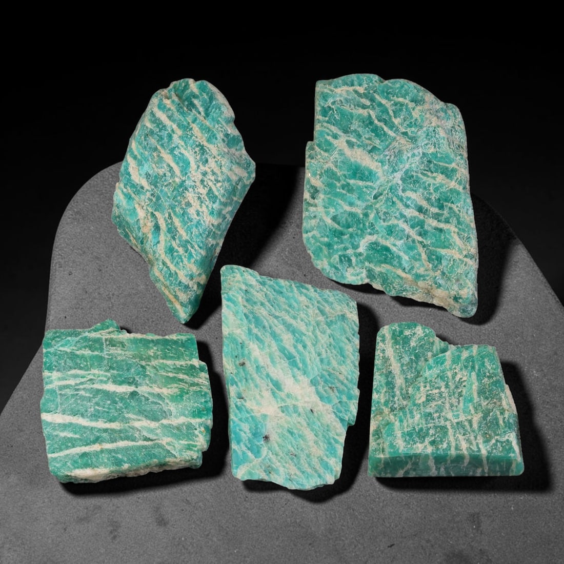 415ct Natural Russian Amazonite Slice Rough Parcel Lot, 67EX (1 of 1)