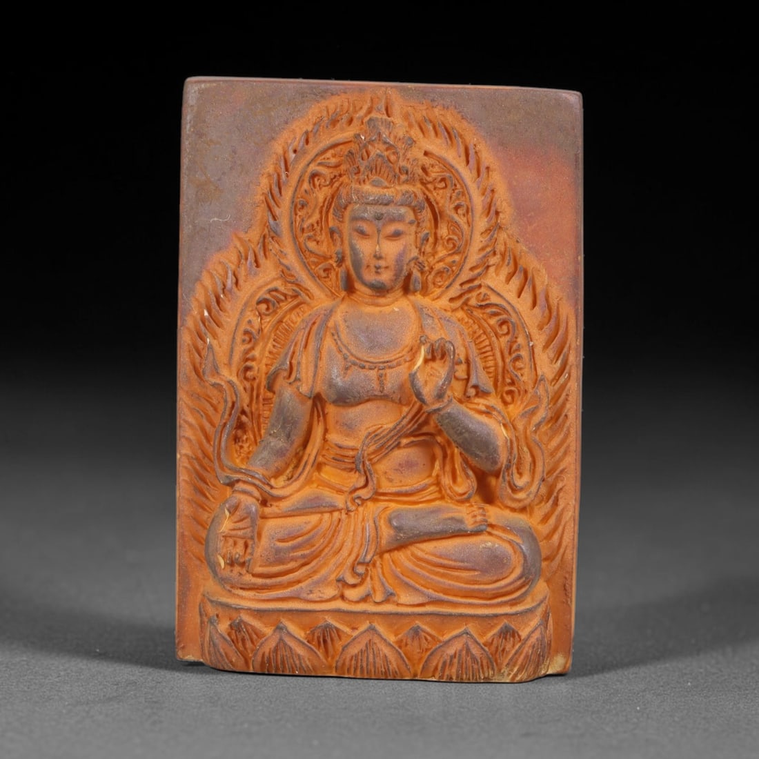 A Chinese Guanyin Deity Carved Tagua Nut Pendant Amulet, 89BC (1 of 2)