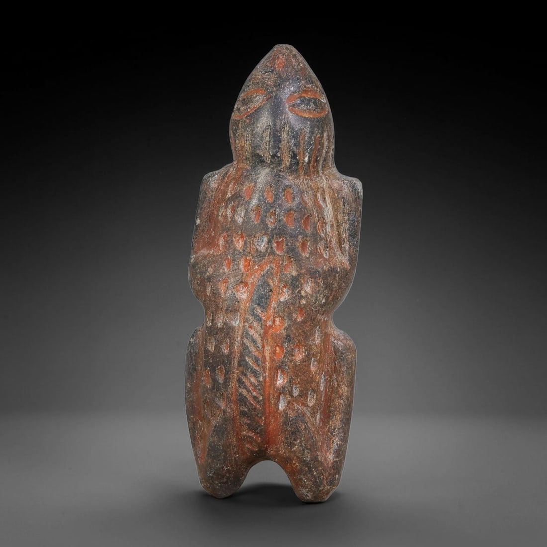 Ancient Saka Steppe Nomad Cultures Anthropomorphic Stone Figurine Amulet (900-200 BCE), 9AK (1 of 3)