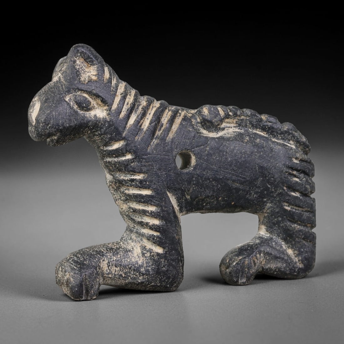 Ancient Elamite Civilization Stone Feline Zoomorphic Pendant Amulet (3200-539 BCE), 71AJ (1 of 2)