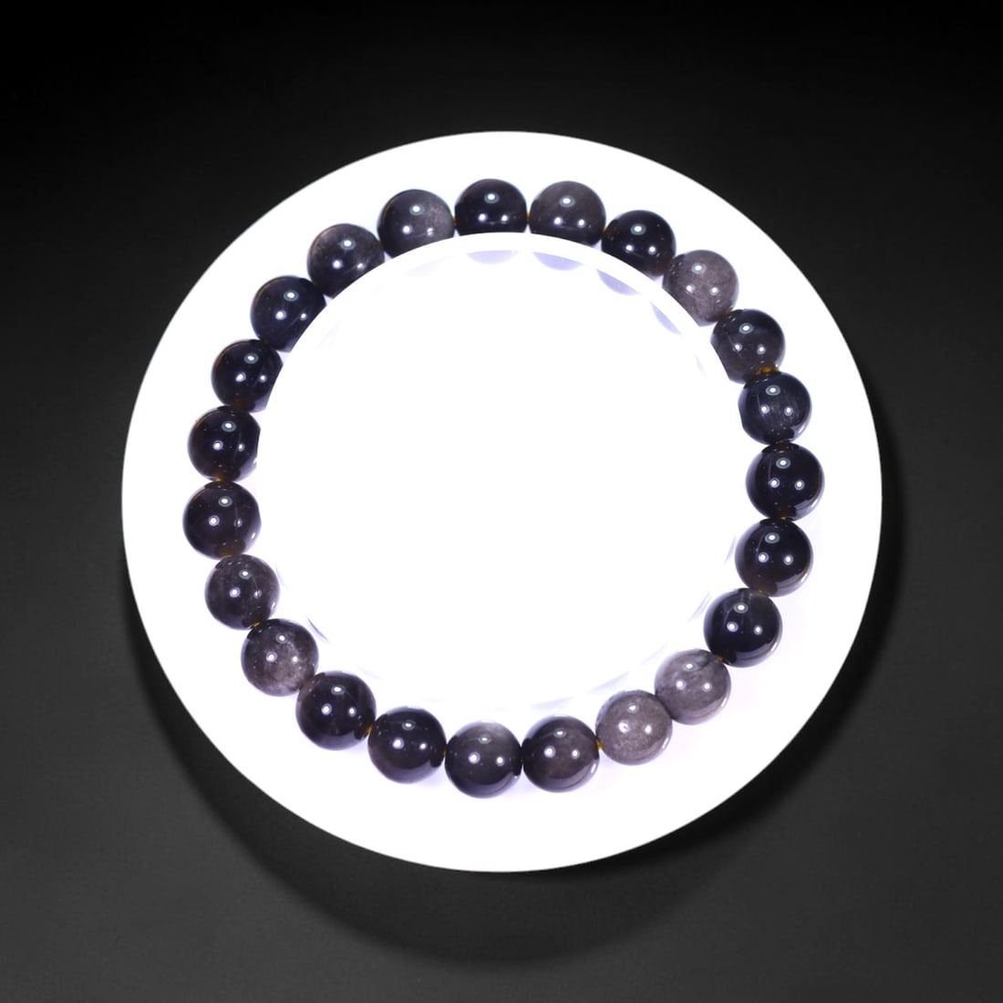 15.15g Black Tiger Eye Bracelet - Polished Beads, 814B (1 of 2)