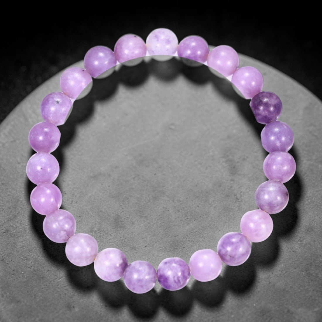 17.68g Purple Amazonite Bracelet - Polished Beads, 1146B: No Reserve Gems Auction Subject: Natural Purple Amazonite Carat Weight: 17.68g