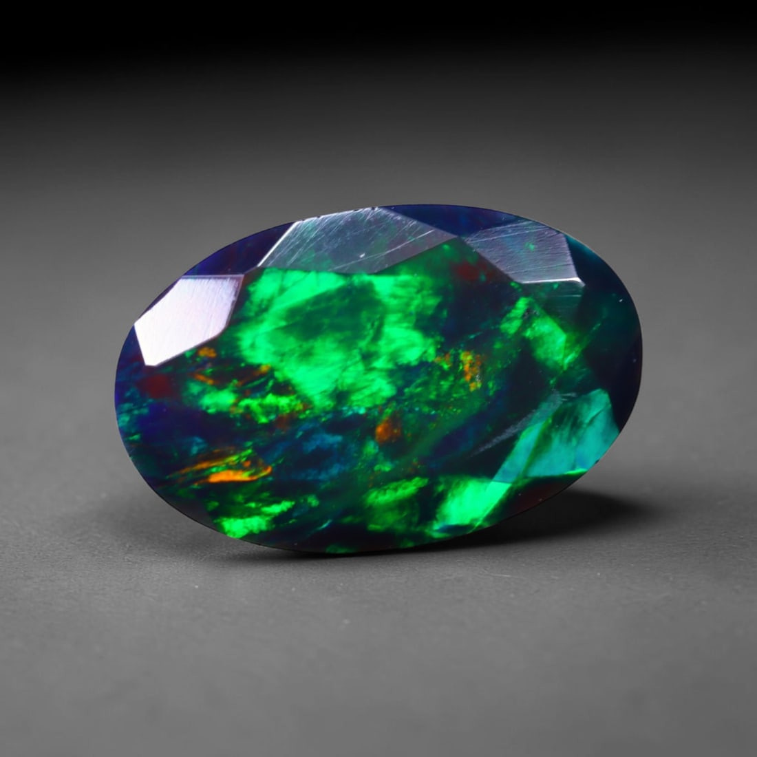 1.32 Ct Black Opal Faceted Cut Polished - Ethiopian Opal - 11x7mm , 950C: No Reserve Gems Auction Subject: Natural Ethiopian Welo Black Opal Origin: Ethiopia Treatment: Smoked
