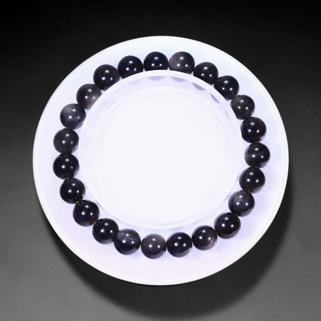 15.66g Black Tiger Eye Bracelet - Polished Beads, 211B (1 of 2)