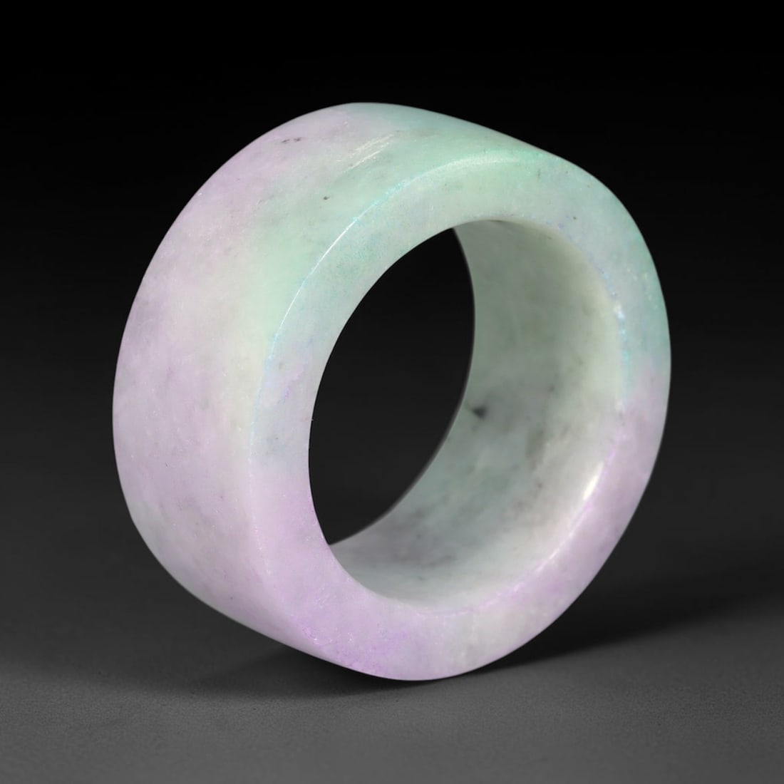 Natural Burmese Type A Jadeite Jade Thumb Ring, 63AL (1 of 2)