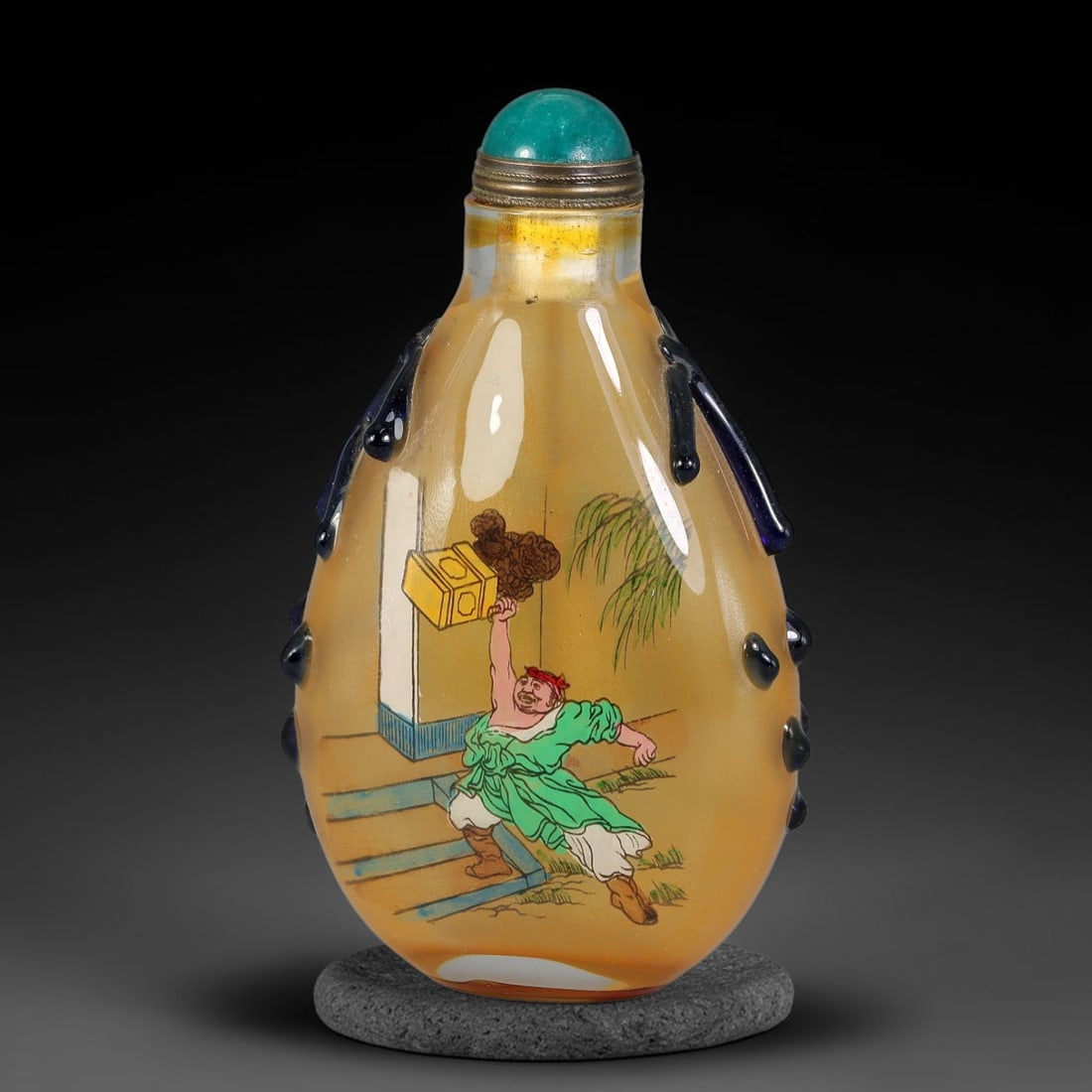 A Chinese Overlay Glass Inside Painted Snuff Bottle, 71AV (1 of 3)