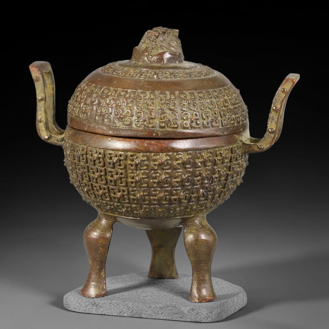 A Chinese Bronze Tripod Censer with Cover, 10AX (1 of 3)