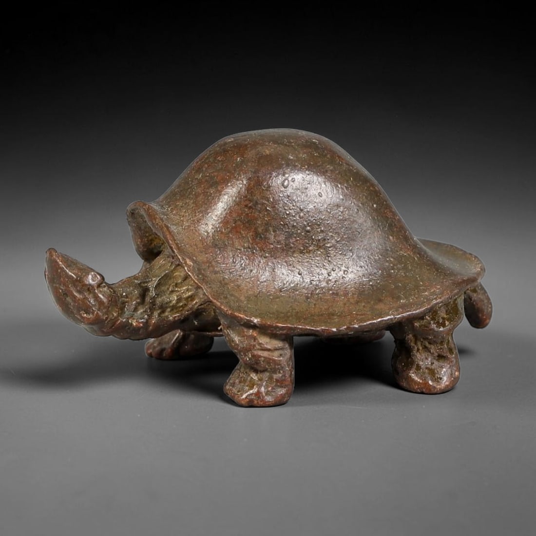 A Chinese Bronze Tortoise Effigy Figurine, 10BF (1 of 3)