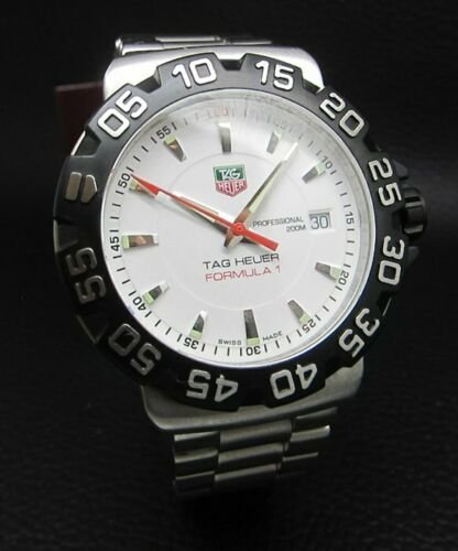 TAG HEUER FORMULA 1 SPORTS WAH1111.BA0850 SWISS QUARTZ: TAG HEUER FORMULA 1 WAH1111.BA0850 SWISS WHITE QUARTZ STEEL WATCH