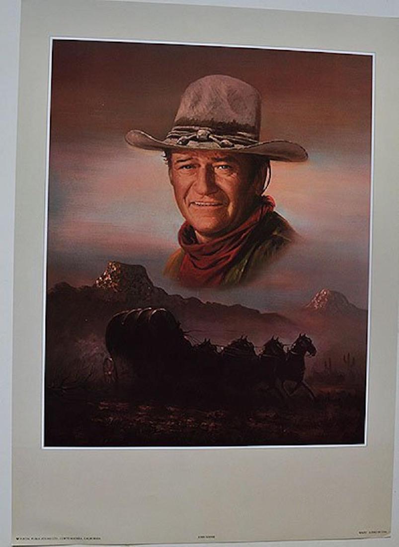 JOHN WAYNE POSTER: JOHN WAYNE POSTER. MEASURES AT 20 X 28