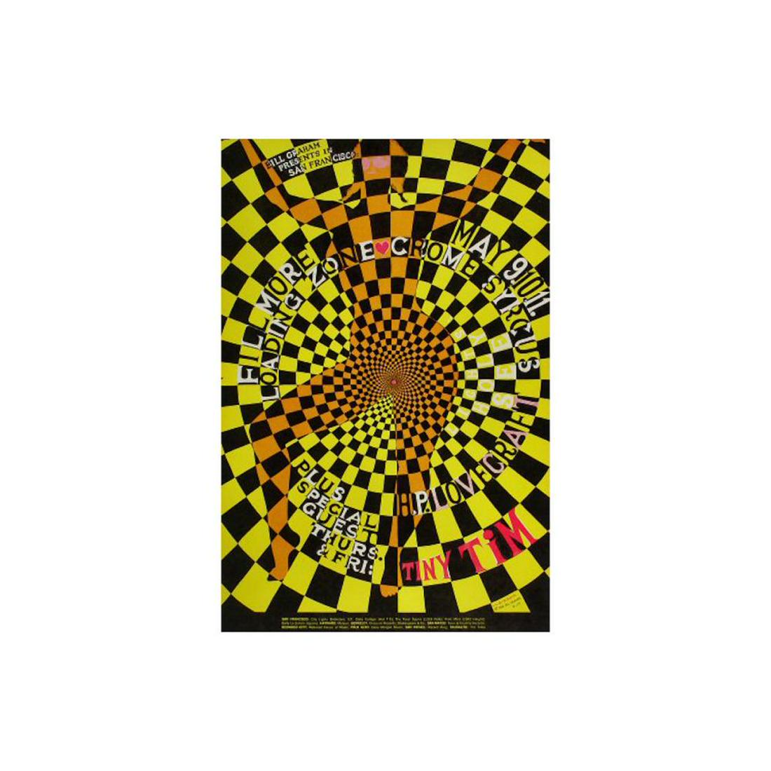 The Loading Zone - 1968 Fillmore Poster: THE LOADING ZONE (American Rock Band) Original & Vintage Bill Graham Presents Concert Poster featuring The Loading Zone, Crome Syrcus, H.P. Lovecraft and Tiny Tim. This poster is #119-1 in The Bil