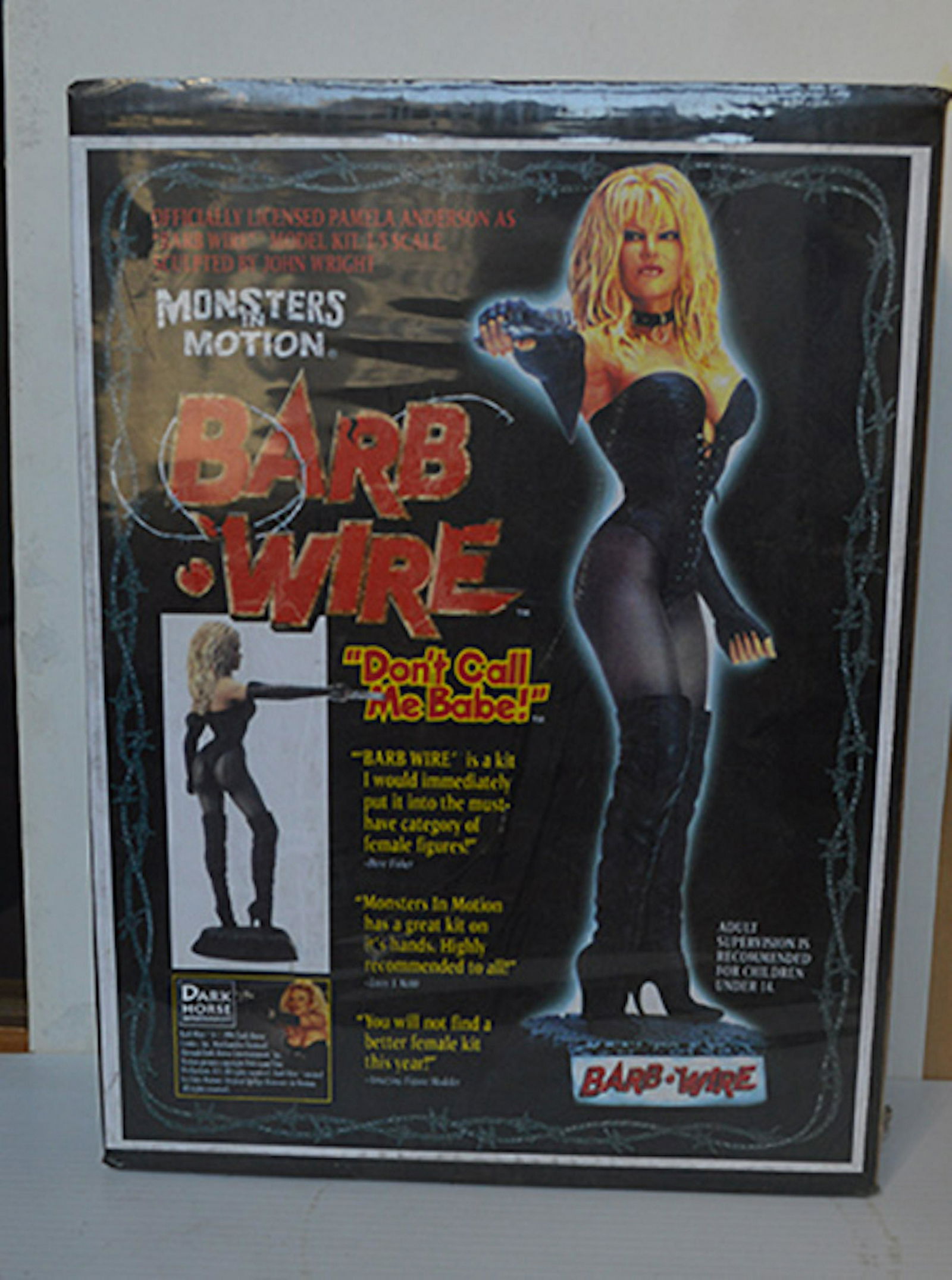 "BARB WIRE" MODEL KIT: "BARB WIRE" MODEL KIT. THIS IS AN OFFICIALLY LICENSED PAMELA ANDERSON AS "BARB WIRE". 1/5 SCALE. SCULPTED BY JOHN WRIGHT