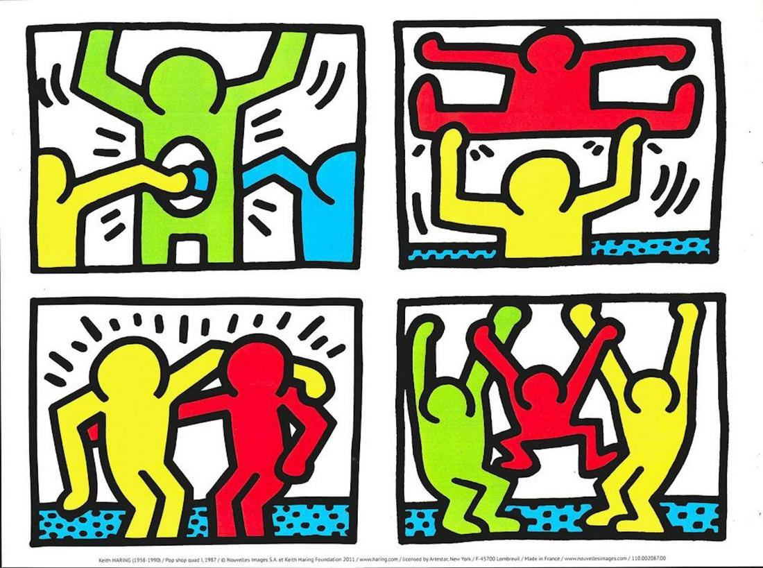Keith Haring - "Pop Shop Quad I" (1987): Keith Haring - "Pop Shop Quad I" (1987)