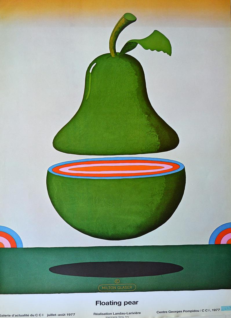 Milton Glaser - "Floating Pear": Milton Glaser - "Floating Pear", 24 x 36 inches