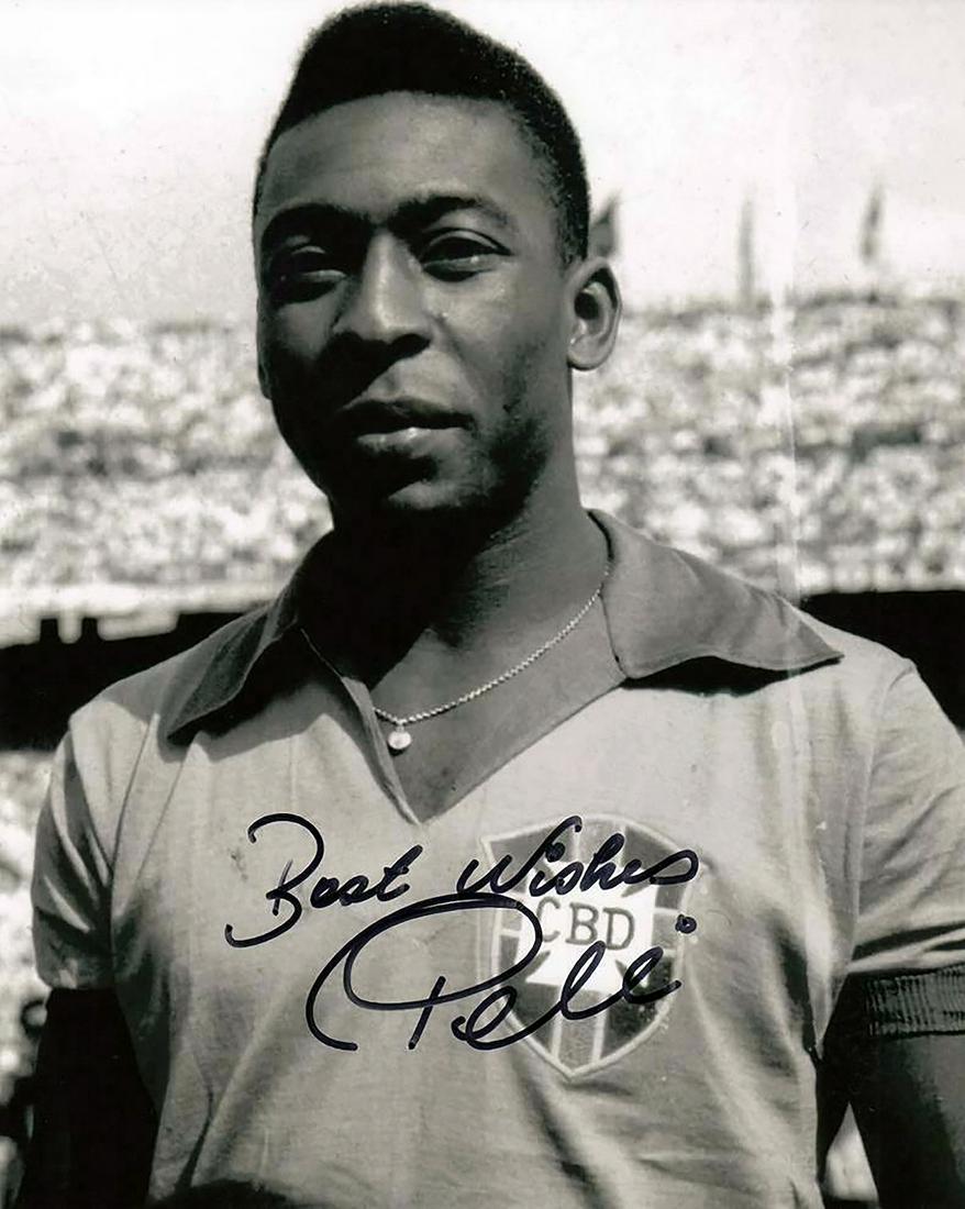 Pele - 8 x 10 Signed Photograph w/ COA: Pele - 8 x 10 Signed Photograph w/ COA. A signed photograph of the great soccer legend Pele in his younger years. Signed by him. Comes with COA