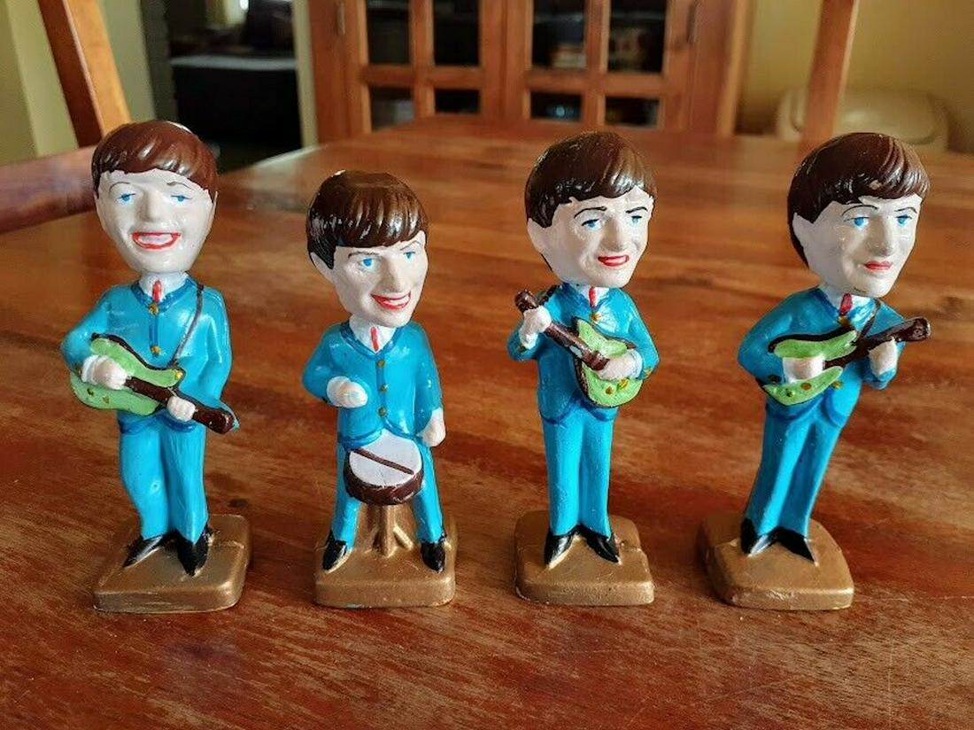 THE BEATLES Wedding Cake Topper (Rare): Vintage THE BEATLES 1960's Wedding Cake Toppers Fab Four MINT IN THE PACKAGE