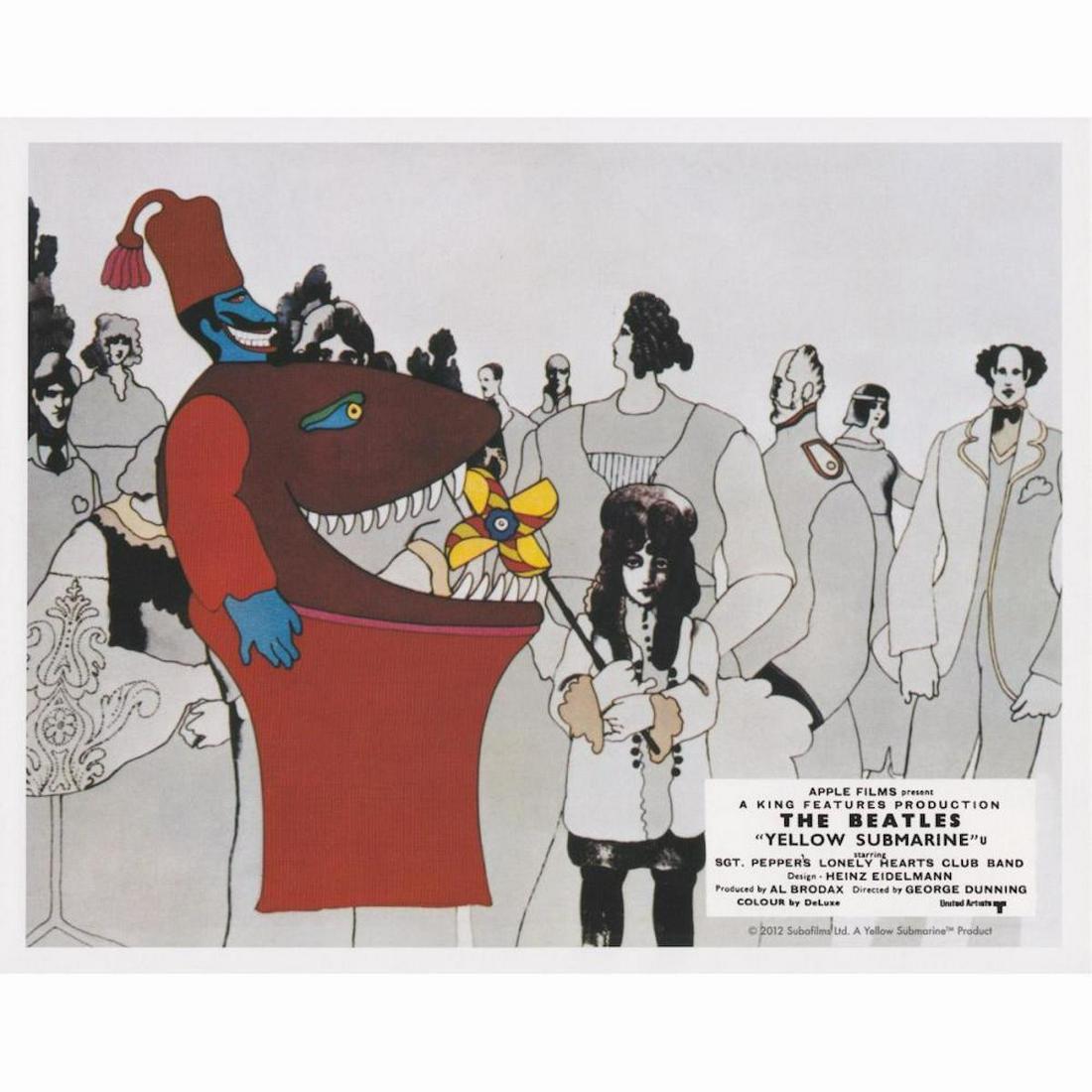 The Beatles - Yellow Submarine Lobby Card Set: THE BEATLES (English Rock Band) YELLOW SUBMARINE (British Animated Musical Fantasy Film). An authentic set of lobby cards (8) promoting the animated movie 'The Beatles Yellow Submarine' re-release. 20