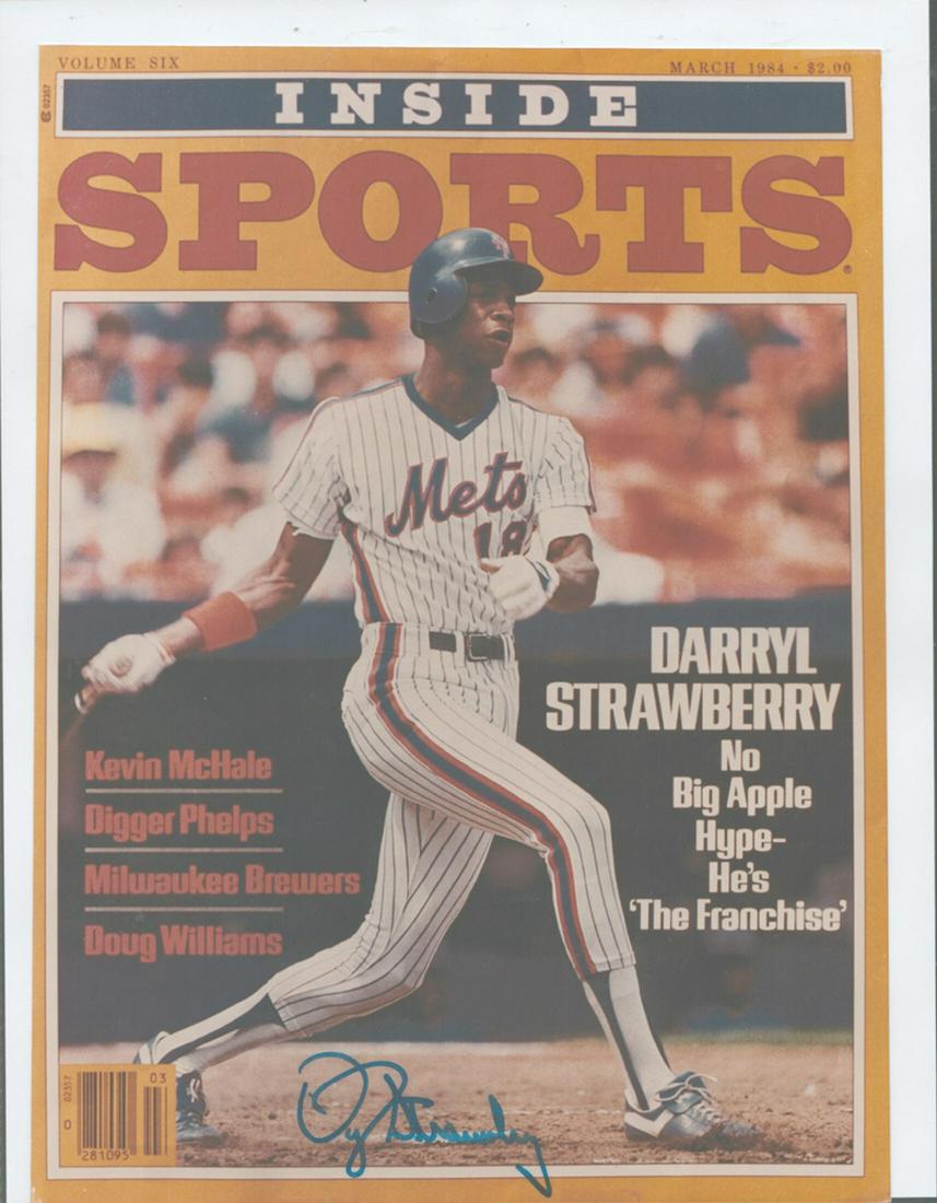 Darryl Strawberry - Signed Inside Sports Magazine Cover: Darryl Strawberry - Signed Insided Sports Magazine Cover w/COA. A signed cover photograph by Darryl Strawberry of Inside Sports Magazine. Comes with COA from Todd Mueller Autograph