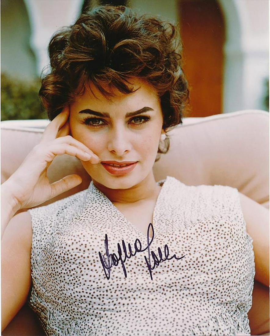 Sophia Loren - 8 x 10 Signed Photograph w/COA: Sophia Loren - 8 x 10 Signed Photograph w/COA. Color Glossy signed photograph by Sophia Loren. Comes with certificate of authenticity from Todd Mueller Autographs