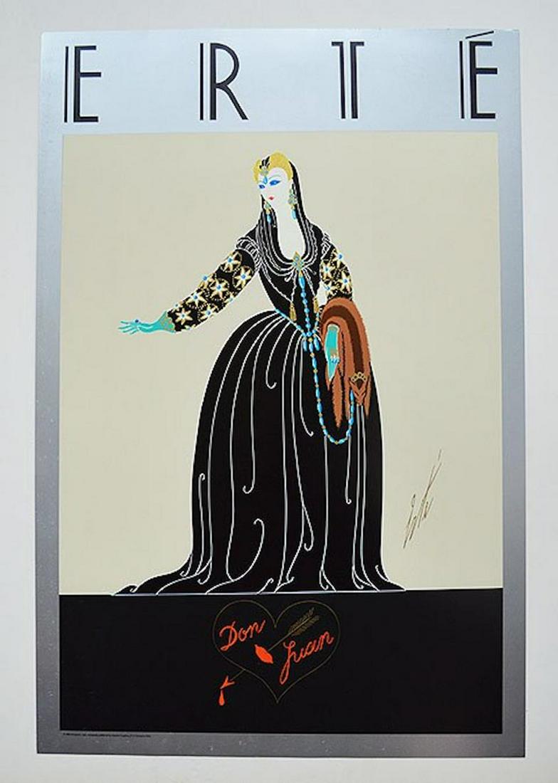 ERTE "DON JUAN" POSTER: ERTE "DON JUAN" POSTER. MEASURES AT 20 X 30.