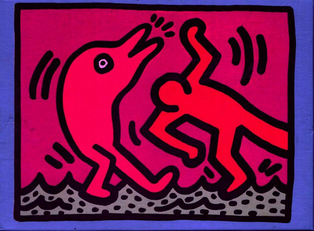 Keith Haring - "Boxed Notecards and Envelopes w/: Keith Haring - "Boxed Notecards and Envelopes w/ Prestel Postcard Book" (1993). Contains 20 notecards and envelopes. These Keith Haring Journals/ Books were acquired from a collector few years ago, an