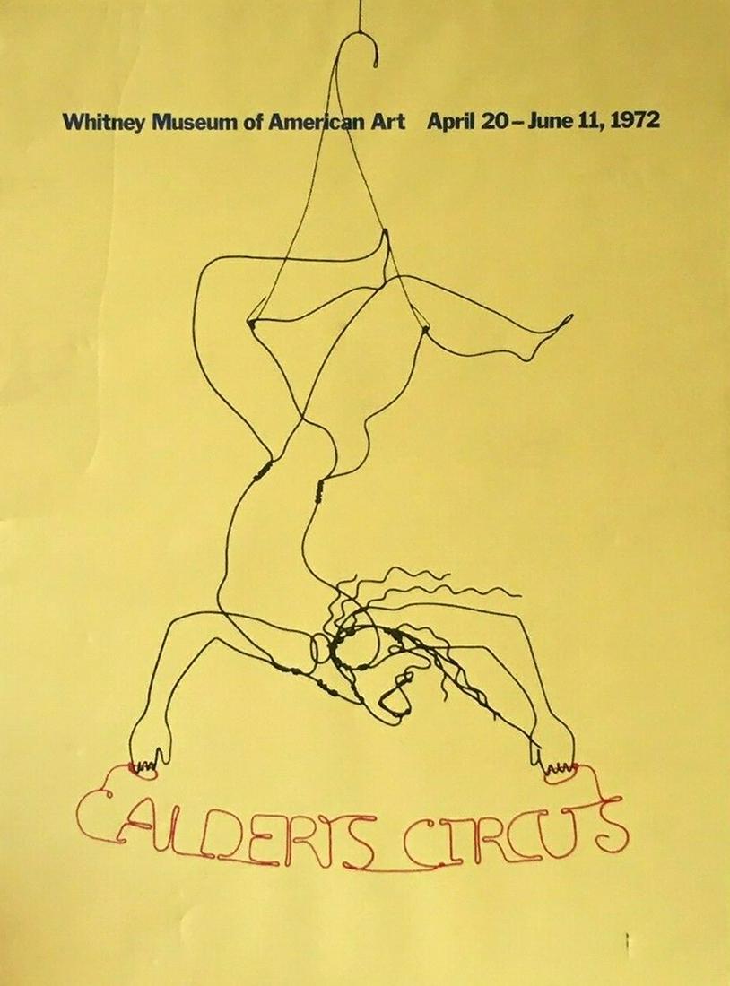 Alexander Calder's Circus Original Poster Whitney: Alexander Calder's Circus Original Poster Whitney Museum 1972. 36 X 24. FINE CONDITION