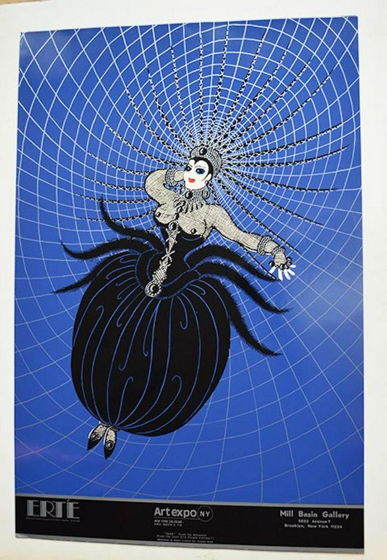 ERTE "SPIDERWEB" DRESS: ERTE "SPIDERWEB" DRESS. MEASURES AT 24 X 36