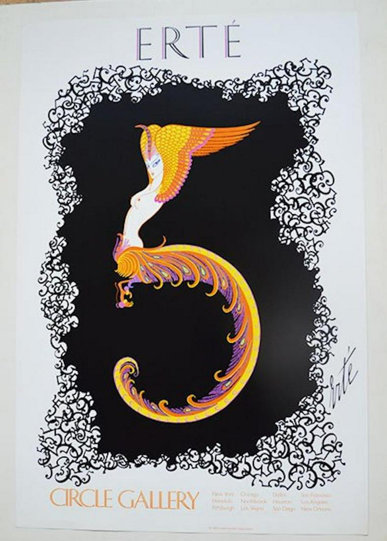 ERTE "5" POSTER: ERTE "5" POSTER. PUBLISHED BY CIRCLE GALLERY. MEASURES AT 24 X 36