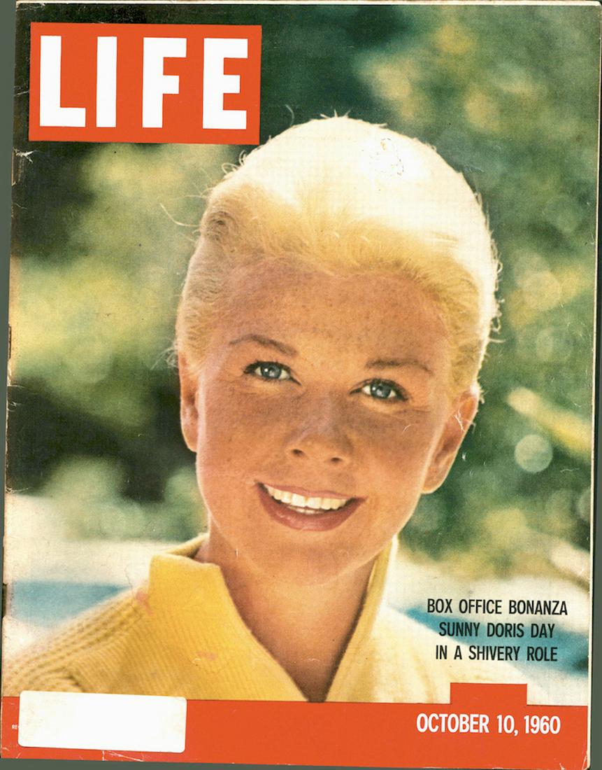 1960 LIFE Magazine w/ Doris Day on the Front Covered: 1960 LIFE Magazine w/ Doris Day on the Front Covered. This is a fulled and complete LIFE Magazine issue dated October 10, 1960. It is in very good condition. PLEASE NOTE THAT FOR PRIVACY REASONS WE "W
