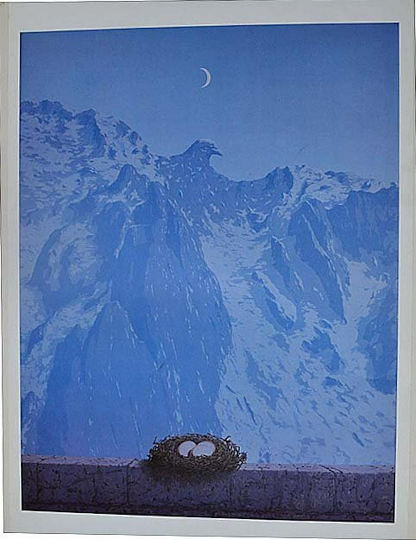 RENE MAGRITTE "LE DOMAINE D'ARNHEIM" POSTER: RENE MAGRITTE "LE DOMAINE D'ARNHEIM" POSTER. MEASURES AT 27 X 19.75
