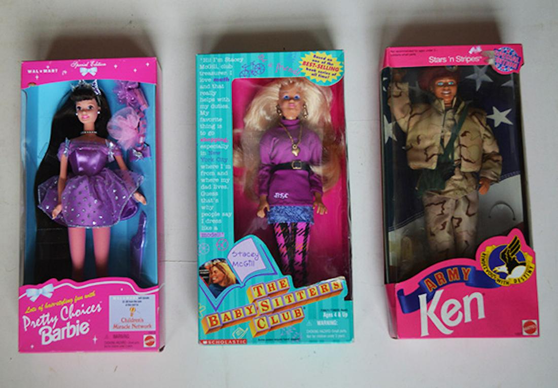 MATTELL 3 PIECE BARBIE DOLL SET: KEN, STACEY MCGILL,: MATTELL 3 PIECE BARBIE DOLL SET: KEN, STACEY MCGILL, ETC. NEVER USED. UNOPENED.