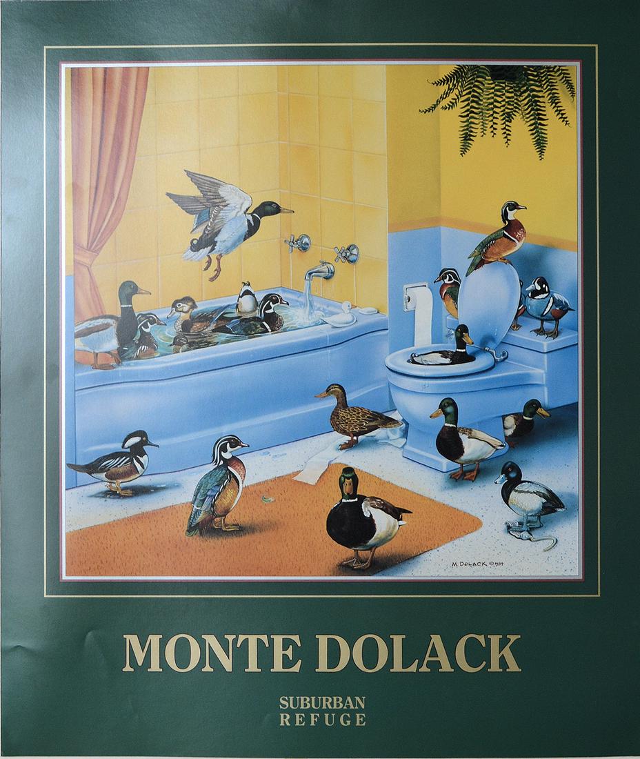 Monte Dolack - "Surburban Refuge": Monte Dolack - "Surburban Refuge", 21 x 25 inches