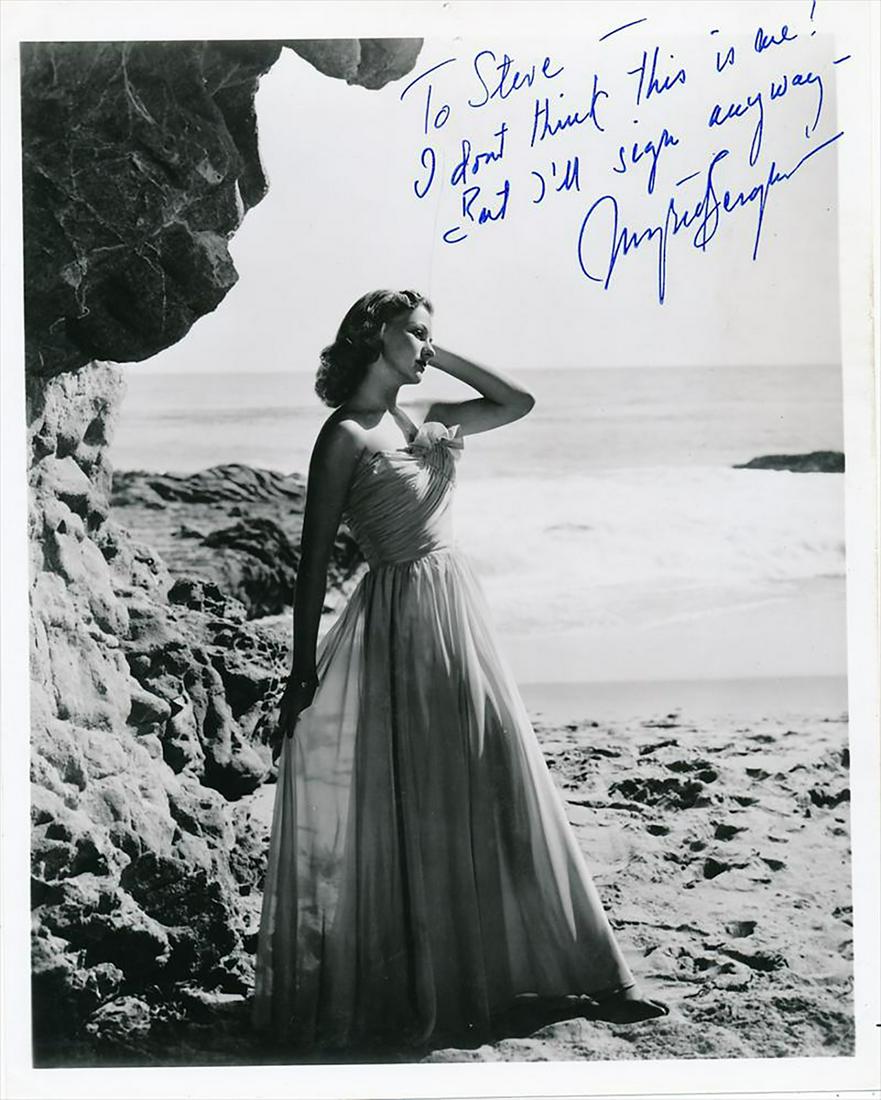 Ingrid Bergman- 8 x 10 Glossy signed photograph w/COA: Ingrid Bergman- 8 x 10 Glossy signed photograph w/COA. B&W Glossy photograph signed in blue felt tip ink, "To Steve- I don't think this is me! But I'll sign anyway, Ingrid Bergman. Comes with COA