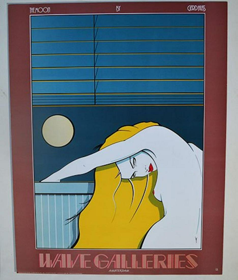GERD HUSS "THE MOON": GERD HUSS "THE MOON". MEASURES AT 22 X 28