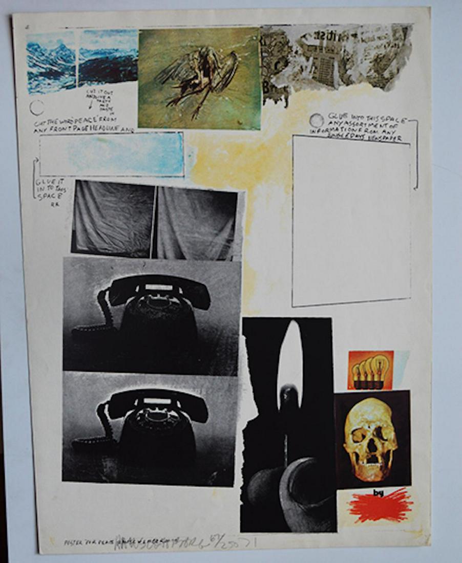 ROBERT RAUSCHENBERG "POSTER FOR PEACE": ROBERT RAUSCHENBERG "POSTER FOR PEACE". SIGNED AND NUMBERED, 67/250. MEASURES AT 21 1/2 X 28 1/2