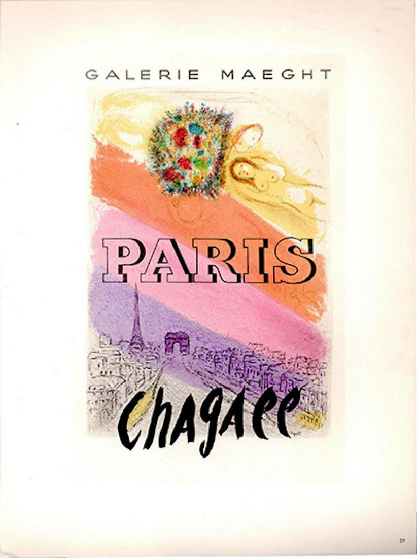 MARC CHAGALL - "PARIS" (50% REDUCTION SALE): MARC CHAGALL - "PARIS" (50% REDUCTION SALE). LIQUIDATION SALE: WE ARE OFFERING YOU A SPECIAL DEAL ON ORIGINAL LITHO PRINTS PRINTED BY MOURLOT IN 1959. THESE PRINTS ARE ON SALE ON THE INTERNET FROM $10