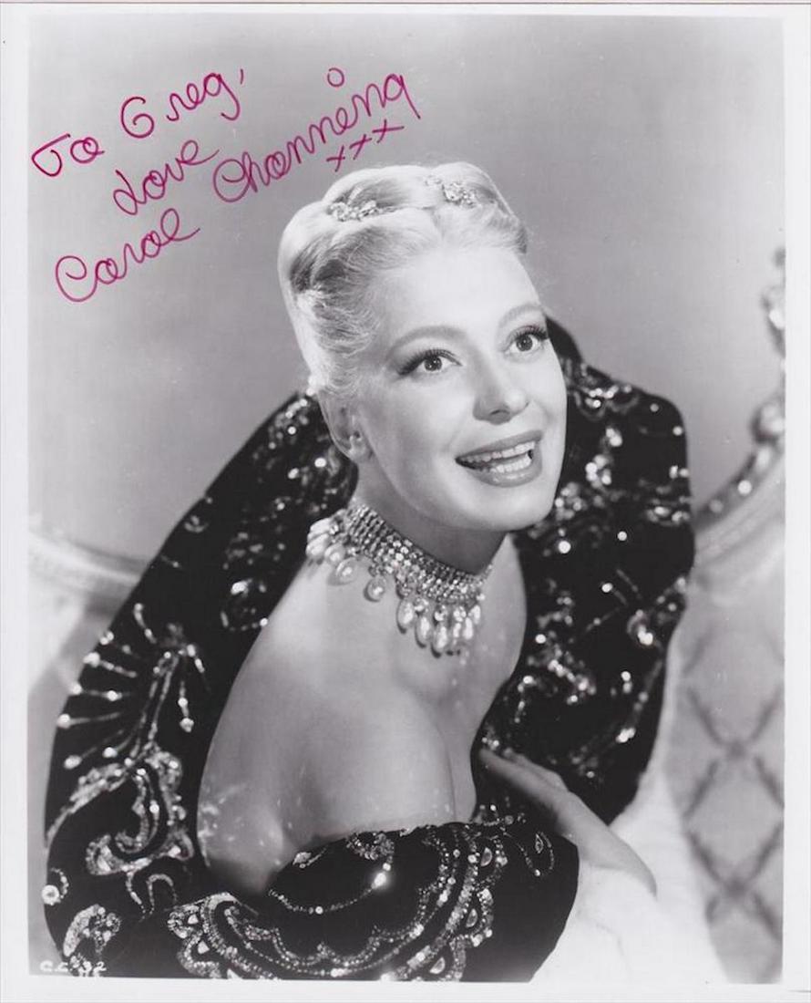 Carol Channing - Signed 8 x 9.75 Photograph w/COA: Carol Channing - Signed 8 x 10 Photograph w/COA. A black and white glossy photograph signed in red felt tip ink by Carol Channing. In good condition.
