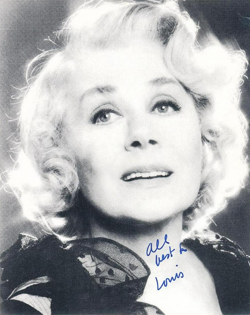 June Havoc - 4.25 x 5.25 Signed Photograph w/COA: June Havoc - 4.25 x 5.25 Signed Photograph w/COA. Black and white photograph signed in blue felt tip ink on the front by June Havoc with an ANS on the back also in blue felt tip ink by her. In good co
