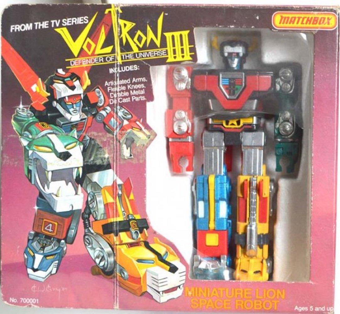 MATCHBOX "VOLTRON III" MINIATURE LION SPACE ROBOT: MATCHBOX "VOLTRON III" DEFENDERS OF THE UNIVERSE MINIATURE LION SPACE ROBOT. FROM THE HIT TV SERIESFEATURES ANIMATED ARMS AND FLEXIBLE KNEES.MADE OF DURABLE DIE CAST METAL PARTS.